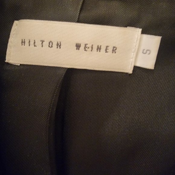 Hilton Weiner Blazer Jacket Size Small Grey Wool Blend Soft Stretch Designer - Picture 5 of 6